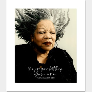 Black History Month: Toni Morrison, “You are your best thing ... You are” on a Dark Background Posters and Art